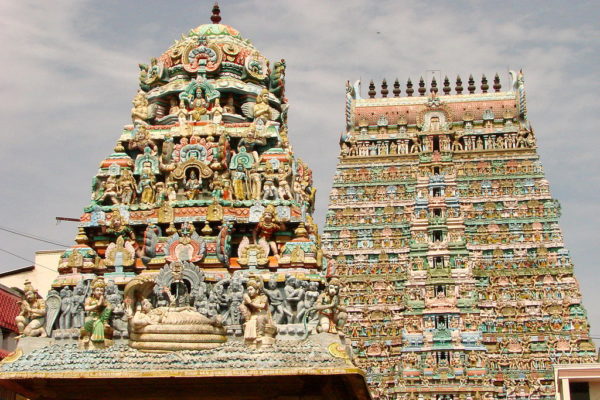 Gopurams of a Kumbakonam Temple near Karkadeswarar Temple