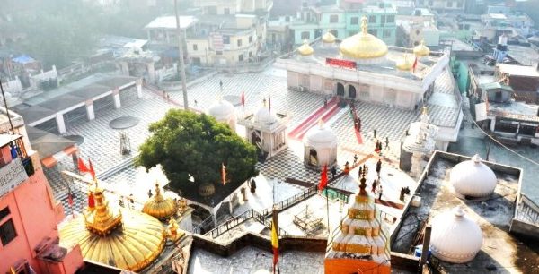 Stunning aerial view of Jwala Ji temple Himachal Pradesh