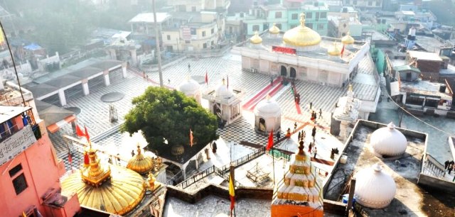 Stunning aerial view of Jwala Ji temple Himachal Pradesh