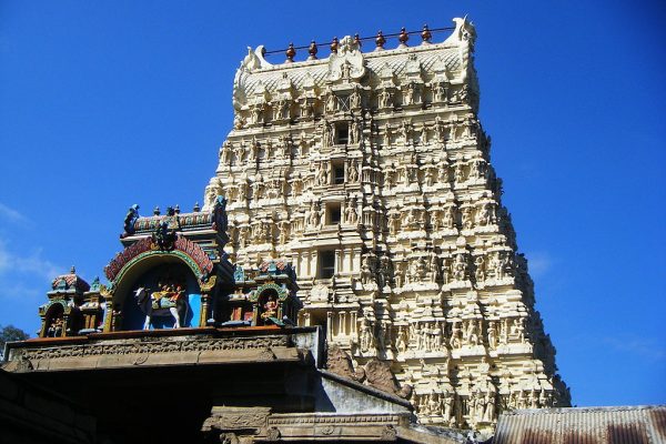Gopuram of Papanasanathar Temple in Tirunelveli