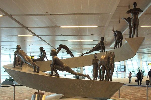 Sculpture of the 12 asanas