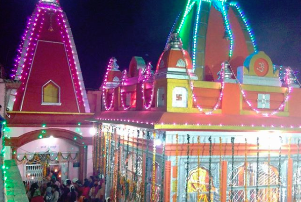 Kamleshwar mahadev mandir during celebrations.